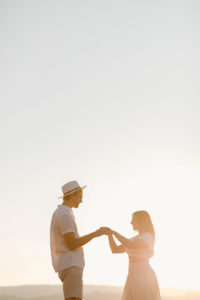 Couples session at horseshoe bend in Arizona at sunset